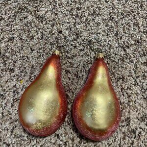 Lot of 2 christopher radko ornaments Pears